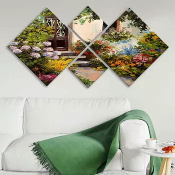 Set 4 tablouri decorative, 4MDF69246717, MDF, Imprimat UV, Multicolor imagine