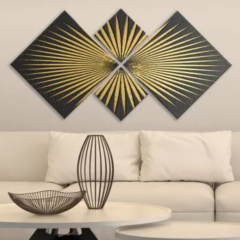 Set 4 tablouri decorative, 4MDF700733626, MDF, Imprimat UV, Multicolor imagine