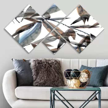 Set 4 tablouri decorative, 4MDF713354215, MDF, Imprimat UV, Multicolor imagine