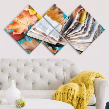 Set 4 tablouri decorative, 4MDF7208027, MDF, Imprimat UV, Multicolor imagine