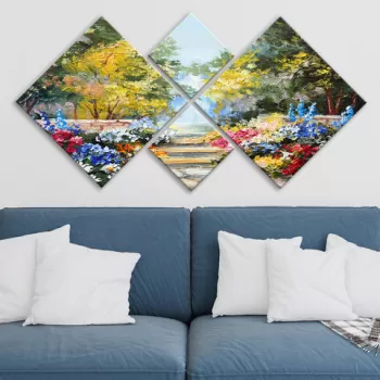 Set 4 tablouri decorative, 4MDF75470429, MDF, Imprimat UV, Multicolor imagine