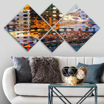 Set 4 tablouri decorative, 4MDF75628300, MDF, Imprimat UV, Multicolor imagine