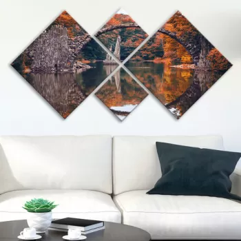 Set 4 tablouri decorative, 4MDF758202754, MDF, Imprimat UV, Multicolor imagine