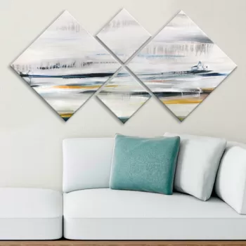 Set 4 tablouri decorative, 4MDF760119451, MDF, Imprimat UV, Multicolor imagine