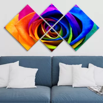 Set 4 tablouri decorative, 4MDF769096285, MDF, Imprimat UV, Multicolor imagine