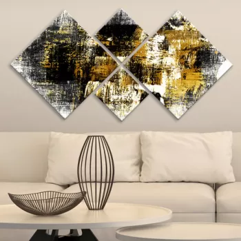 Set 4 tablouri decorative, 4MDF77056099, MDF, Imprimat UV, Multicolor imagine