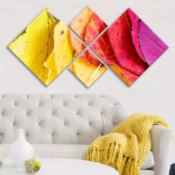 Set 4 tablouri decorative, 4MDF78473056, MDF, Imprimat UV, Multicolor imagine