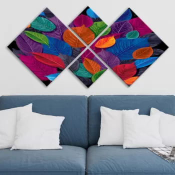 Set 4 tablouri decorative, 4MDF79077301, MDF, Imprimat UV, Multicolor imagine