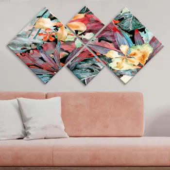 Set 4 tablouri decorative, 4MDF794486410, MDF, Imprimat UV, Multicolor imagine