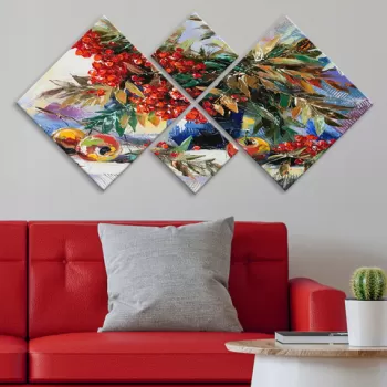 Set 4 tablouri decorative, 4MDF8014237, MDF, Imprimat UV, Multicolor imagine