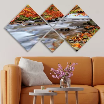 Set 4 tablouri decorative, 4MDF85160390, MDF, Imprimat UV, Multicolor imagine