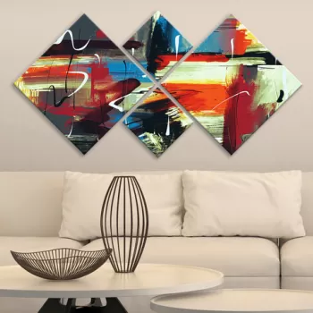 Set 4 tablouri decorative, 4MDF8603615, MDF, Imprimat UV, Multicolor imagine