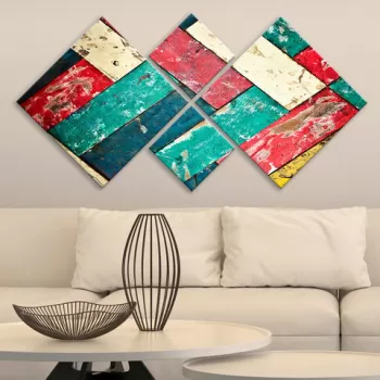Set 4 tablouri decorative, 4MDF8987268, MDF, Imprimat UV, Multicolor imagine