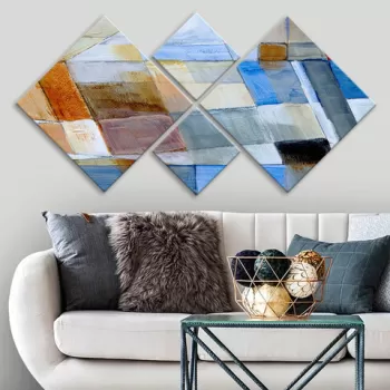 Set 4 tablouri decorative, 4MDF93191041, MDF, Imprimat UV, Multicolor imagine