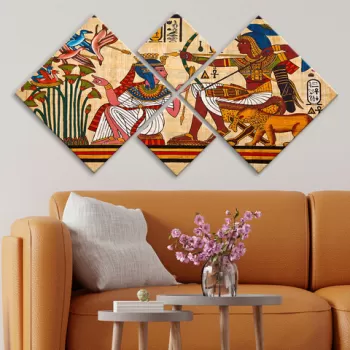 Set 4 tablouri decorative, 4MDF9571430, MDF, Imprimat UV, Multicolor imagine