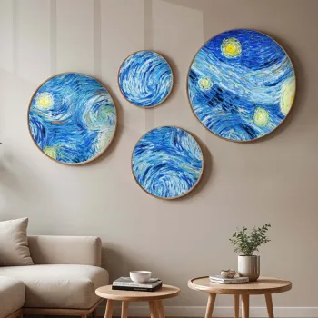 Set 4 tablouri decorative, Huhu291, Dimensiune: 45 x 45 cm (1 bucata), Multicolor imagine