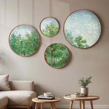 Set 4 tablouri decorative, Huhu294, Dimensiune: 45 x 45 cm (1 bucata), Multicolor imagine