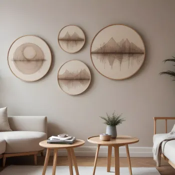 Set 4 tablouri decorative, Huhu299, Dimensiune: 45 x 45 cm (1 bucata), Multicolor imagine