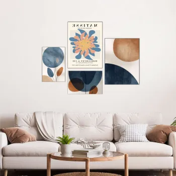 Set 4 tablouri decorative, Mdf, Imprimare digitala, Multicolor imagine