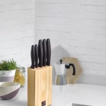 Set 5 cutite cu suport, Richardson Sheffield, Urban, inox/lemn imagine
