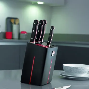 Set 5 cutite + suport, Richardson Sheffield, Velocity, inox/ABS/lemn imagine