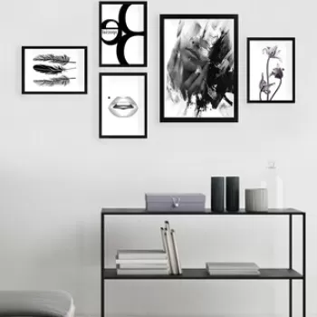 Set 5 tablouri decorative Be Special, Tablo center, MDF, multicolor imagine