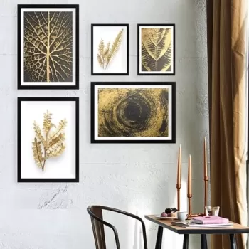 Set 5 tablouri decorative, SET_009, Lulu, 24x29 cm/34x44 cm, plastic imagine