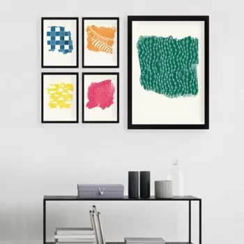 Set 5 tablouri decorative, SET_030, Lulu, 24x29 cm/34x44 cm, plastic imagine