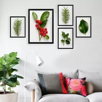 Set 5 tablouri decorative, SET_068, Lulu, 24x29 cm/34x44 cm, plastic imagine