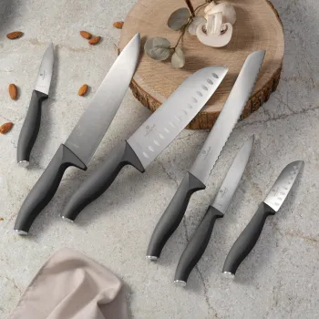 Set 6 cutite Berlinger Haus, Anthracite, inox, antracit mat imagine