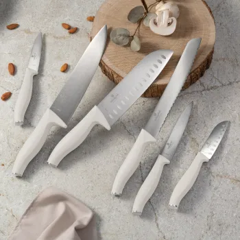 Set 6 cutite Berlinger Haus, Sahara, inox, crem mat imagine