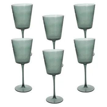 Set 6 pahare Alice, Andrea Fontebasso, 370 ml, sticla, gri imagine