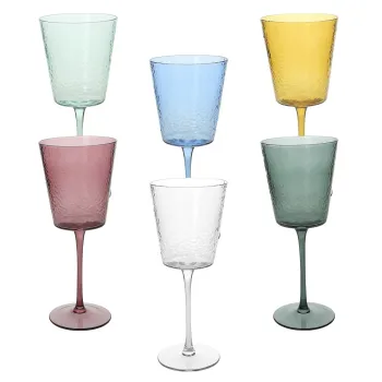 Set 6 pahare Alice, Andrea Fontebasso, 370 ml, sticla, multicolor imagine