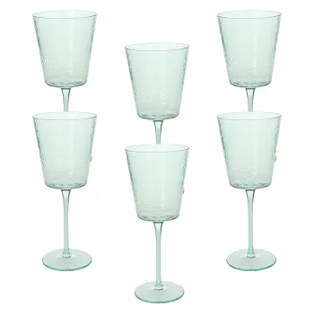 Set 6 pahare Alice, Andrea Fontebasso, 370 ml, sticla, verde imagine