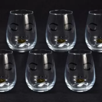 Set 6 pahare Face, Mercury, 460 ml, 9x11.5 cm, sticla imagine