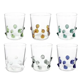 Set 6 pahare, Ginevrine, Brandani, 9x10 cm, 500 ml, sticla borosilicata imagine