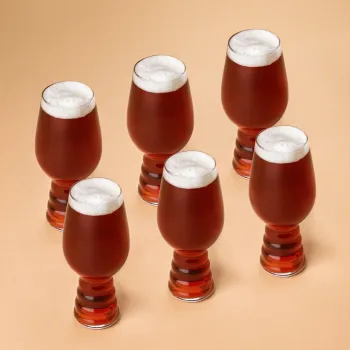 Set 6 pahare pentru bere Malaga, Homla, 8x18.5 cm, 510 ml, sticla, transparent imagine