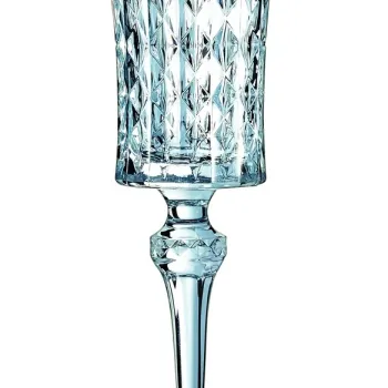 Set 6 pahare pentru sampanie, Eclat Cristal D'Arques, Lady Diamond, 150 ml, sticla cristal imagine