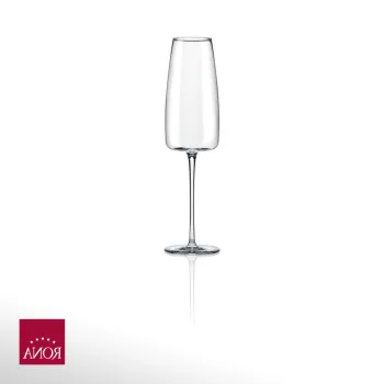 Set 6 pahare pentru sampanie Lord, Rona, 340 ml, sticla, transparent imagine