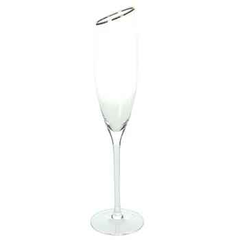 Set 6 pahare pentru sampanie Margot, Andrea Fontebasso, 190 ml, sticla, auriu/transparent imagine