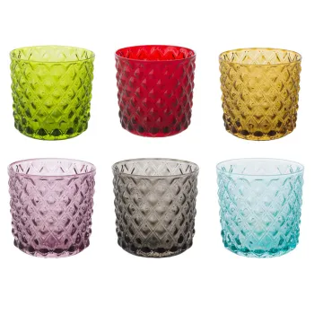 Set 6 pahare, Rombi, Brandani, 9x8.5 cm, 300 ml, sticla imagine