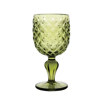 Set 6 pahare, Scudo, Brandani, 8.5x17 cm, 320 ml, sticla, verde imagine