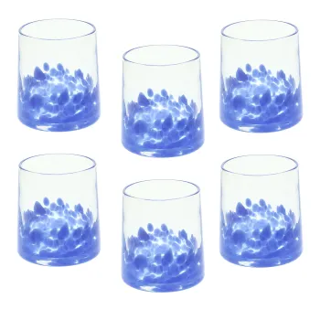 Set 6 pahare Venezia, Andrea Fontebasso, 300 ml, sticla, albastru/transparent imagine