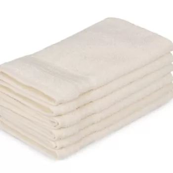 Set 6 prosoape de baie Rainbow, Hobby, 30x50 cm, bumbac, crem imagine