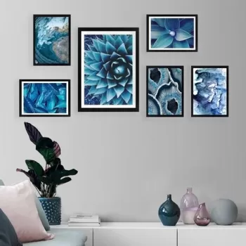 Set 6 tablouri decorative, SET_042, Lulu, 24x29 cm/24x44 cm, plastic imagine