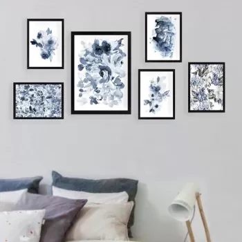 Set 6 tablouri decorative, SET_059, Lulu, 24x29 cm/24x44 cm, plastic imagine