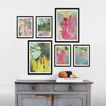 Set 6 tablouri decorative, SET_119, Lulu, 24x29 cm/24x44 cm, plastic imagine