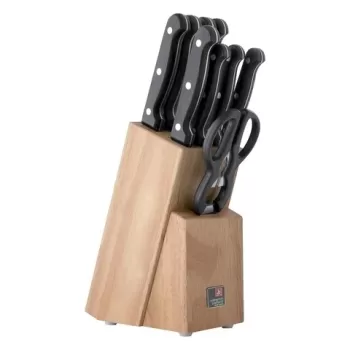 Set 9 cutite cu suport, Amefa, Artisan, inox/lemn imagine