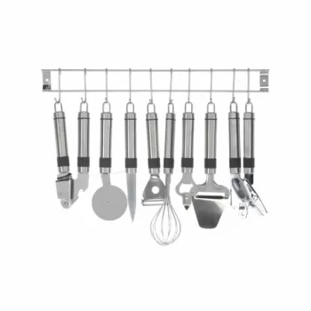 Set 9 ustensile de bucatarie, otel inoxidabil, argintiu imagine