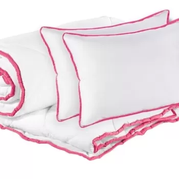 Set Alcam 2 buc perne microfibra 50x70 cm si pilota matlasata 180x200 cm imagine